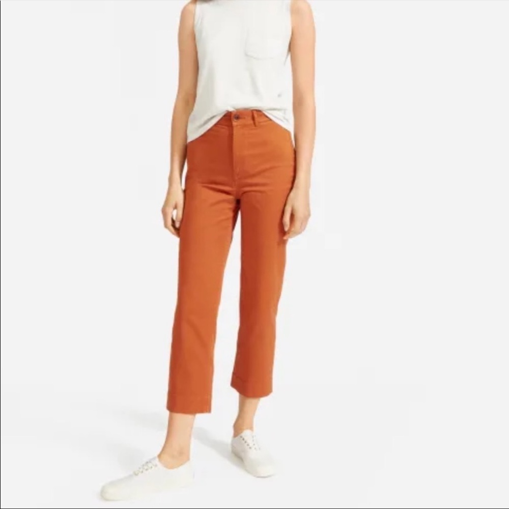 Everlane Lightweight Straight Leg Crop Pant- Size 2/Cider
